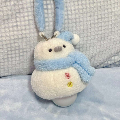 Fluffy Seal Snowman Plush Night Light for Bedside