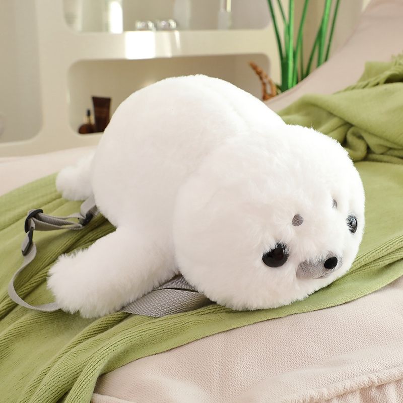 Mini Seal Plush 2-Way Backpack & Shoulder Bag