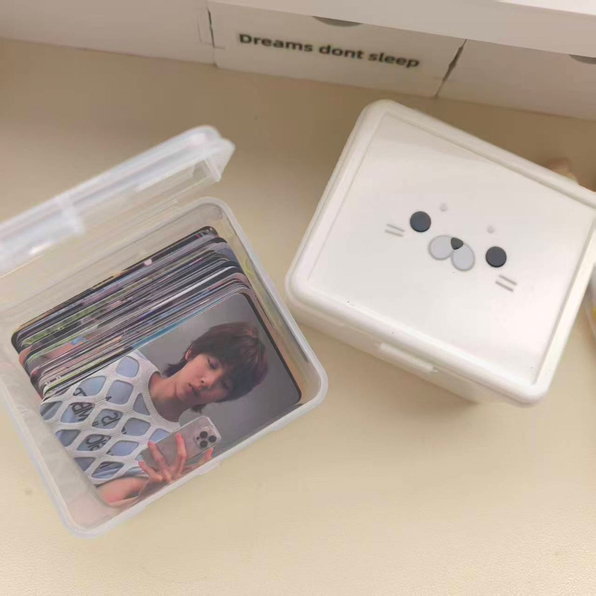 Cute Seal Flip-Top Storage Box for Cards, Hair Ties, and Clips