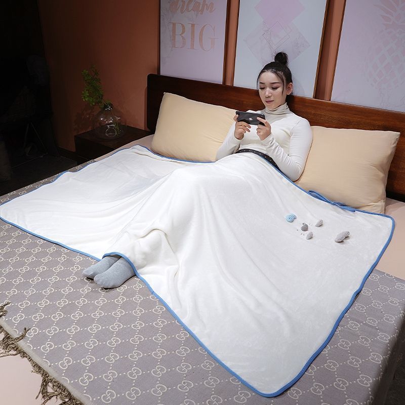 Fluffy Seal Flannel Throw Blanket for Naps & Travel