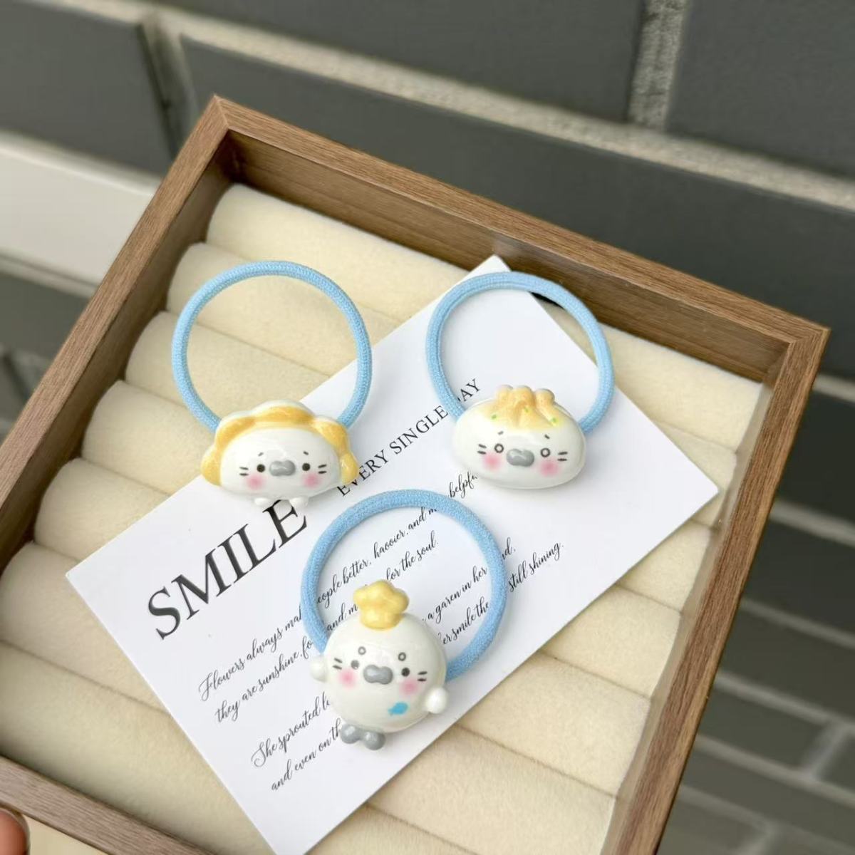 Cute Seal Hair Ties - Blue Cartoon Ponytail Holders for Girls