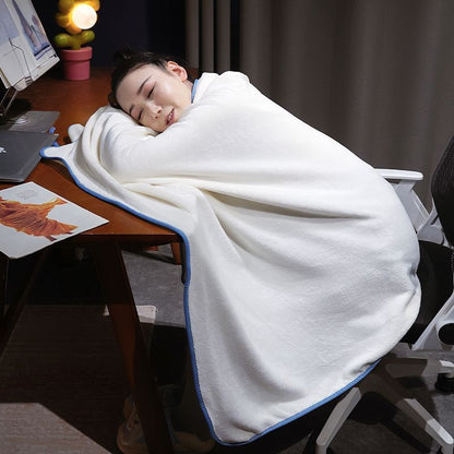 Fluffy Seal Flannel Throw Blanket for Naps & Travel