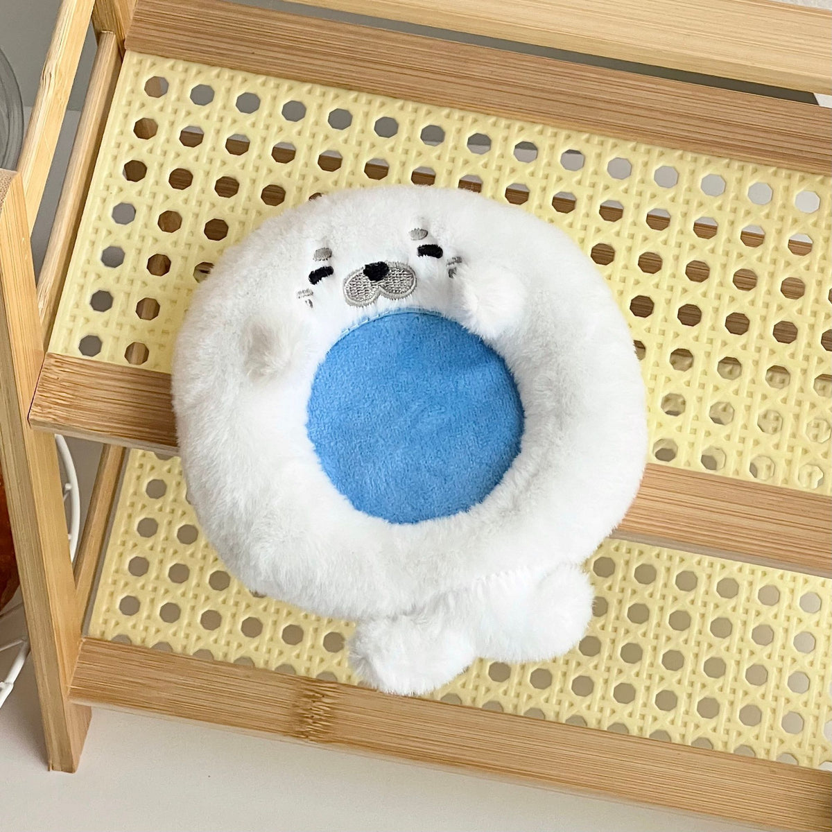 Cute Plush Seal Coaster Set, Heat-Resistant Cup Mat for Coffee & Tea, Cartoon Home Decor & Photo Prop