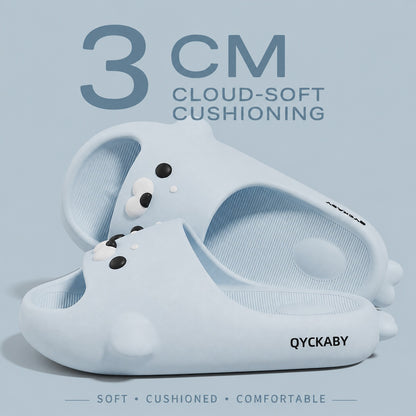 QYCKABY Cloud Cartoon Seal Slippers for Women, Indoor/Outdoor Anti-Skid Bathroom Slippers 商品画像